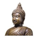 Sitzender Buddha aus Bronze, Thailand, 19. Jhdt.