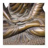 Sitzender Buddha aus Bronze, Thailand, 19. Jhdt.