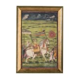 Portr&auml;t von Shri Govind Rao Ji mit Gefolge, Jalaun, Indien, 1. H&auml;lfte 19. Jhdt.