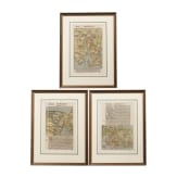 Drei gerahmte Seiten aus der Cosmographia Sebastian M&uuml;nsters (1488 - 1552), deutsch/Schweiz, 16. Jhdt.