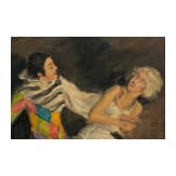 Wilhelm Hempfing, Harlekin und Kolumbine, deutsch, datiert 1937