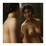 Hans Hassenteufel (1887 - 1943), Akt im Spiegel, M&uuml;nchen, 1. H&auml;lfte 20. Jhdt.