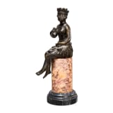 Allegorische Bronzefigur "Amerika", Flandern/Niederlande, 17./18. Jhdt.