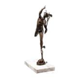 Bronzefigur des Hermes als G&ouml;tterbote nach Giambologna, sp&auml;tes 19. Jhdt.