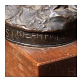 Max Hermann Fritz (1873 - 1948) - Hl. Christophorus aus Bronze, deutsch, 20. Jhdt.