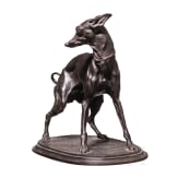 Figur eines Windhundes, 19. Jhdt., nach Pierre Jules M&egrave;ne (1810 - 1879)