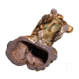 Wiener Bronze eines sitzenden Hundes, 19./20. Jhdt.