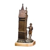 Franz Bergmann (1861 - 1936) - Bronzelampe "Das Bekenntnis", Wiener Bronze, um 1900
