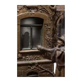 Franz Bergmann (1861 - 1936) - Bronzelampe "Das Bekenntnis", Wiener Bronze, um 1900