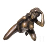 Bronzene Aktfigur "Die Verz&uuml;ckung", wohl deutsch/&Ouml;sterreich, Mitte 20. Jhdt.