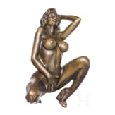 Bronzene Aktfigur "Die Verz&uuml;ckung", wohl deutsch/&Ouml;sterreich, Mitte 20. Jhdt.