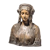Terrakottab&uuml;ste einer jungen Frau, Friedrich Goldscheider, Reproduction Reserv&eacute;e, &Ouml;sterreich, um 1900