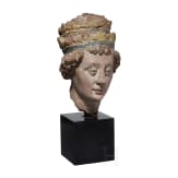 Kopf eines Heiligen (Silvester I.?), Italien, um 1500