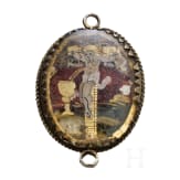 Eglomis&eacute;e-Rosenkranzanh&auml;nger, deutsch, um 1600