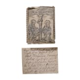 Bedeutendes silbernes Breverl mit dem Wappen des Abtes von Stift Tepl, Tschechien, Mitte 18. Jhdt.