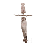 Bemalte h&ouml;lzerne Figur des Ptah-Sokar-Osiris mit Schutikrone, Sp&auml;tzeit bis ptolem&auml;isch, Mitte 1. Jtsd. v. Chr. - 100 v. Chr.