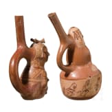 Zwei Figurengef&auml;&szlig;e, peruanische Nordk&uuml;ste, wohl Moche-Kultur, 4. - 8. Jhdt.