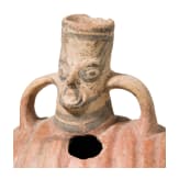 Gef&auml;&szlig; mit fig&uuml;rlichem Ausguss, Peru, Chancay-Kultur, 13. - 15. Jhdt.