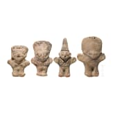 Vier kleine Tonidole, Peru, Chancay-Kultur, 13. - 15. Jhdt.