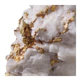 Wei&szlig;er Quarz mit gelber Gold&auml;derung