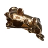 Goldbrosche in Form eines Schweinchens, London, E. Wolfe & Co.