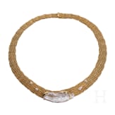 Goldcollier mit Drachenperle
