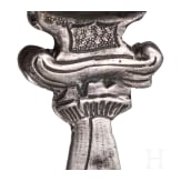F&uuml;nf Historismus-L&ouml;ffel, deutsch, Hanau (zwei)/Niederlande (einer), Ende 19. Jhdt.