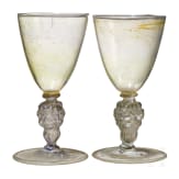 Zwei Kelchgl&auml;ser, Facon de Venise, 17. Jhdt.