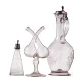 Henkelkrug, Doppelflasche und S&auml;uglingsflasche, wohl deutsch, Ende 18./19. Jhdt.