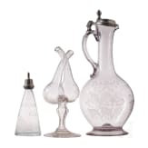 Henkelkrug, Doppelflasche und S&auml;uglingsflasche, wohl deutsch, Ende 18./19. Jhdt.