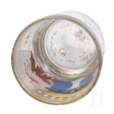 Emailliertes Glas mit Wappen der Grafen von Pocci, Petersdorf, Fritz Heckert, um 1880