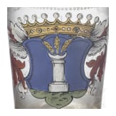 Emailliertes Glas mit Wappen der Grafen von Pocci, Petersdorf, Fritz Heckert, um 1880
