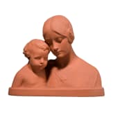 Josef Limburg (1874 - 1955), Mutter mit Kind (Nr. 607), Cadinen-Manufaktur, Berlin, 1. H&auml;lfte 20. Jhdt.
