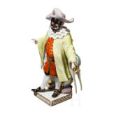 Porzellanfigur "Dottore" aus der Commedia Dell-Arte, Johann Joachim Kaendler, 1775 (Entwurf), Meissen, 2. H&auml;lfte 20. Jhdt.