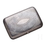 Silber- und Niellodose mit Stadtansicht mit Moskauer Kreml, Russland, 2. H&auml;lfte 19. Jhdt.