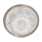 Gro&szlig;e Glasschale mit Silbermontur, Russland, St. Petersburg, 1908 - 1917