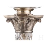 Ein Paar gro&szlig;e Kristall-Tischlampen mit Silbermontur, Russland, Moskau, Shanks & Co., 1895