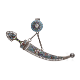 Miniatur-Kindjal aus Cloisonn&eacute;-Email, Russland, St. Petersburg, 1908 - 1917