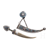 Miniatur-Kindjal aus Cloisonn&eacute;-Email, Russland, St. Petersburg, 1908 - 1917