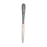 Cloisonn&eacute;-Email-Brief&ouml;ffner, Russland, Moskau, W. Akimow, um 1880