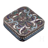 Cloisonn&eacute;-Email-Pillendose, Sowjetunion, um 1930