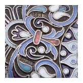 Cloisonn&eacute;-Email-Zigarettenetui, Russland, Moskau, Gustav Klingert, 1891 - 1896