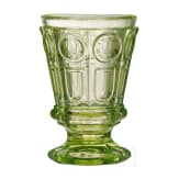 Reliefierter Uranglas-Becher, wohl Russland, Maltsov-Fabrik, 19. Jhdt.
