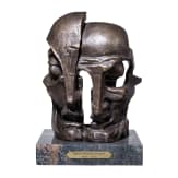 Bronze "Doppel Gesicht", Ernst Iossifowitsch Neiswestny (1925 in Swerdlowsk/Jekaterinburg - 2016 in New York)