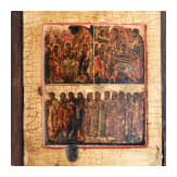 Gro&szlig;es Ikonen-Triptychon mit der Gottesmutter des Zeichens, Russland, um 1700