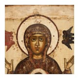 Gro&szlig;es Ikonen-Triptychon mit der Gottesmutter des Zeichens, Russland, um 1700