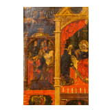 Mehrszenige Ikone mit der Geburt der Gottesmutter, Russland, um 1700