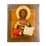 Ikone mit dem Christus Pantokrator, Russland, 19. Jhdt.