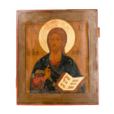 Ikone mit dem Christus Pantokrator, Russland, 19. Jhdt.