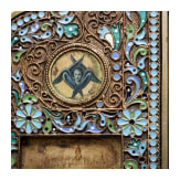 Bedeutendes Cloisonn&eacute;-Email-Ikonen-Triptychon mit dem Christus Pantokrator, Russland, Moskau, Pawel Owtschinnikow, 1897